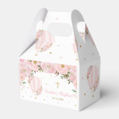Hot Air ballon Blush Pink Floral Foto Bedankdoosjes (Voorkant Zijde)