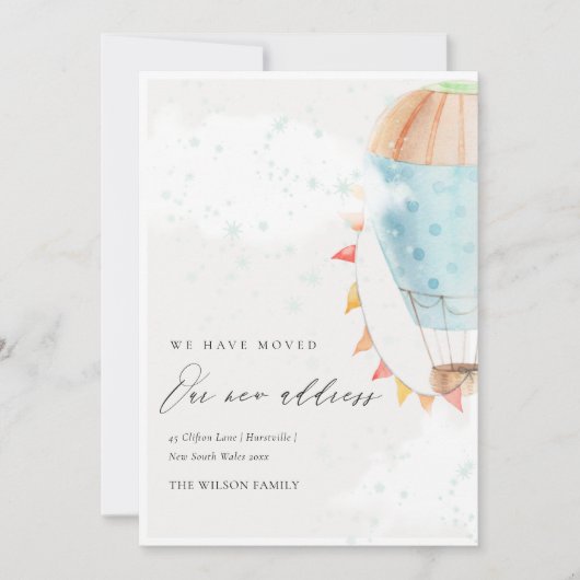 Hot Air ballon Clouds Star We hebben Kaart verplaa (Voorkant)