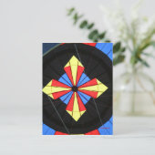 Hot-air ballon, Compass. Briefkaart (Staand voorkant)