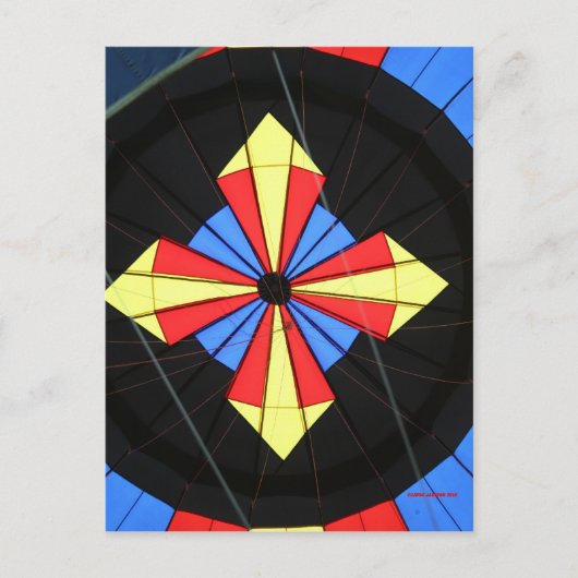 Hot-air ballon, Compass. Briefkaart (Voorkant)