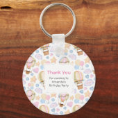 Hot-Air ballon Cute Waterverf Pattern Hartelijk da Sleutelhanger (Voorkant)