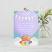 Hot Air ballon, derde verjaardag Kaart (Staand voorkant)