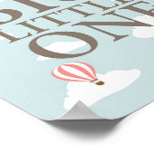 Hot Air ballon Dream Big Little One Nursery Art Poster (Hoek)