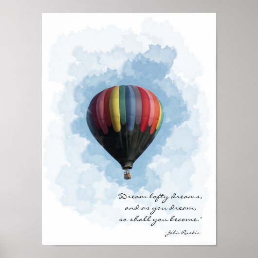 Hot Air Ballon Dream Poster (Voorkant)
