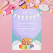 Hot Air ballon, eerste verjaardag Kaart