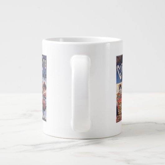 Hot-Air ballon en Poster voor Japanse dames Grote Koffiekop (Achterkant)