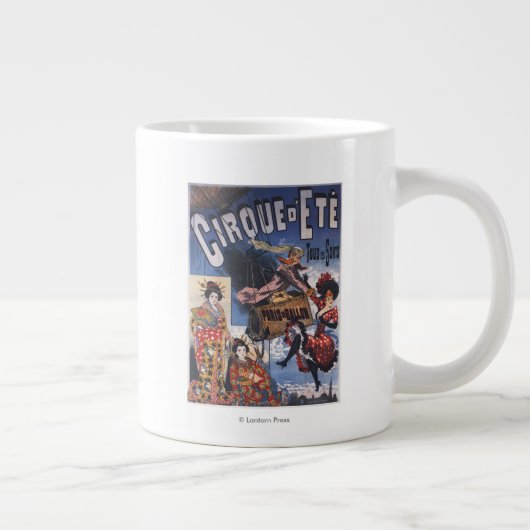 Hot-Air ballon en Poster voor Japanse dames Grote Koffiekop (Rechts)