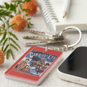 Hot-Air ballon en Poster voor Japanse dames Sleutelhanger (Voorkant Rechts)