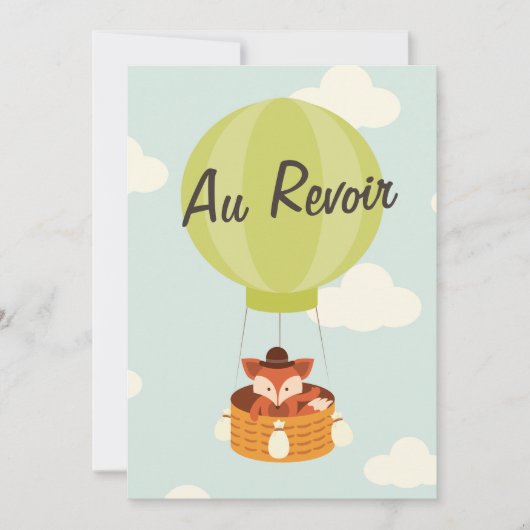 Hot Air ballon Farewell Bon Voyage Party uitnodige Kaart (Voorkant)