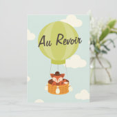Hot Air ballon Farewell Bon Voyage Party uitnodige Kaart (Staand voorkant)