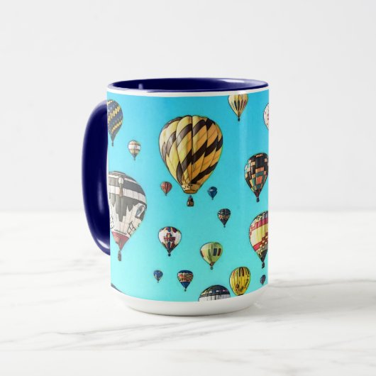 Hot Air ballon Fiesta Digital Art Design Mok (Voorkant links)