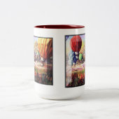 "Hot Air Ballon Fiesta" Tweekleurige Koffiemok (Center)