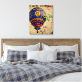 Hot Air Ballon Frans Briefkaart Canvas Afdruk (Insitu (Slaapkamer))