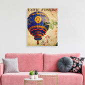 Hot Air Ballon Frans Briefkaart Canvas Afdruk (Insitu (Woonkamer))