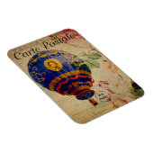 Hot Air Ballon  Frans Briefkaart Magneet (Rechterzijde)