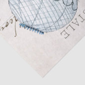 Hot Air ballon Franse Carte Postale-ontkoppeling Tissuepapier (Detail)