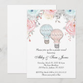 Hot Air Ballon Genderkwesties onthullen uitnodigin Kaart (Voorkant / Achterkant)