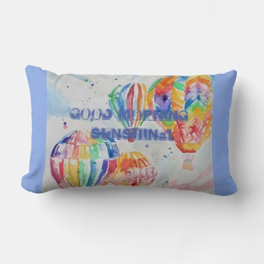Hot Air ballon Good Morning Sunshine Cushion Kussen (Voorkant)