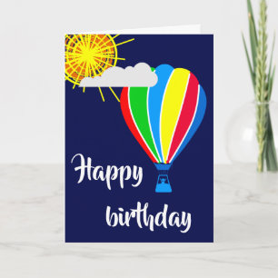 Hot Air ballon - Happy Birthday Kaart