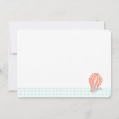 Hot Air ballon Hartelijk dank Bedankkaart (Achterkant)