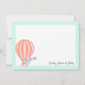 Hot Air ballon Hartelijk dank Bedankkaart (Voorkant)