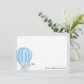 Hot Air ballon Hartelijk dank Bedankkaart (Staand voorkant)