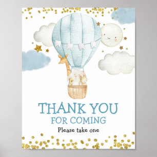Hot Air Ballon Hartelijk dank voor uw komst voor F Poster