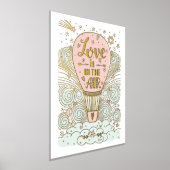 Hot Air ballon "Liefde zit in de lucht" Folie Afdrukken (Laagn)