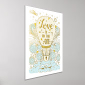 Hot Air ballon "Liefde zit in de lucht" Folie Afdrukken (Laagn)