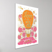 Hot Air ballon "Liefde zit in de lucht" Folie Afdrukken (Laagn)