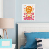 Hot Air ballon "Liefde zit in de lucht" Folie Afdrukken (Insitu (Slaapkamer))