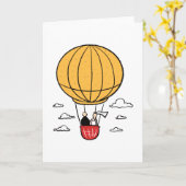 Hot Air ballon Love Ride Balloon Ride Ride Kaart (Gele Bloem)