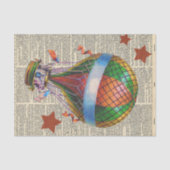 Hot Air Ballon  Newspaper Decoupage Tissuepapier (Voorkant)