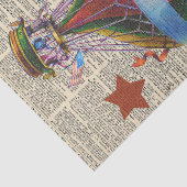 Hot Air Ballon  Newspaper Decoupage Tissuepapier (Detail)