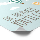 Hot-Air ballon Nursery Wall Art afdrukken Poster (Hoek)