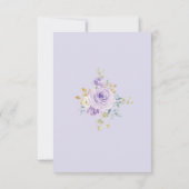 Hot Air ballon Paars Gold Floral 1 september Kaart (Achterkant)