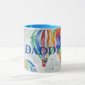 Hot Air Ballon Pappa kleurrijke Waterverf Mok (Midden)