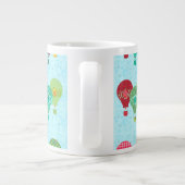 Hot-Air ballon Pattern Illustratie Grote Koffiekop (Achterkant)