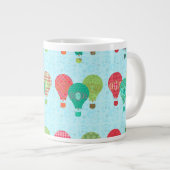 Hot-Air ballon Pattern Illustratie Grote Koffiekop (Voorkant rechts)