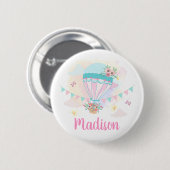 Hot-Air-ballon Pinback-Button Ronde Button 5,7 Cm (Voorkant /achterkant)