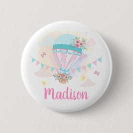 Hot-Air-ballon Pinback-Button Ronde Button 5,7 Cm
