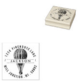 Hot Air Ballon Return Address Stamp Rubberstempel (Gestempeld)