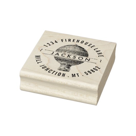 Hot Air Ballon Return Address Stamp Rubberstempel (Stempel)