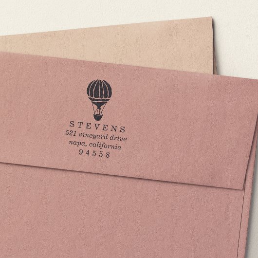 Hot Air Ballon Return Address Stempel