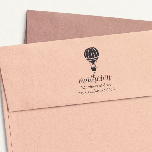 Hot Air Ballon Return Address Stempel