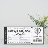 Hot-Air ballon Ride Ticket Gift Voucher (Staand voorkant)