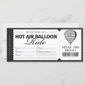 Hot-Air ballon Ride Ticket Gift Voucher (Voorkant)
