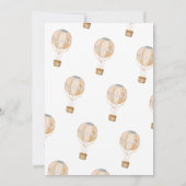 Hot Air ballon roze Boho 1 verjaardag Kaart (Achterkant)