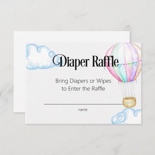 Hot-Air ballon roze, lichte Kaart (Voorkant / Achterkant)