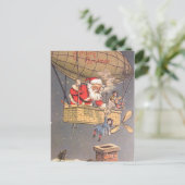 Hot Air ballon Santa Claus  Briefkaart (Staand voorkant)